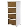 Dbest Quik Box Sport Large Stackable Folding Plastic 4-Tier Storage Bin, 38" x 15" x 10", 24 Qt., White (01-989)~#|#~8676AF70-A56D-4542-B4BBB69BC0139F3A_sc7