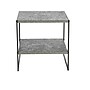Household Essentials Jamestown 19.8"W x 19.8"D Laminate Side/End Table, Rustic Slate Concrete/Black (8098-1)~#|#~8678D835-37BE-48E6-BCCAC604FC9F928A_sc7