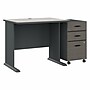 Bush Business Furniture Cubix 36W Desk with Mobile File Cabinet, Slate/White Spectrum (SRA024SLSU)~#|#~86791792-F2FB-4C6E-95475317393B9DCF_sc7