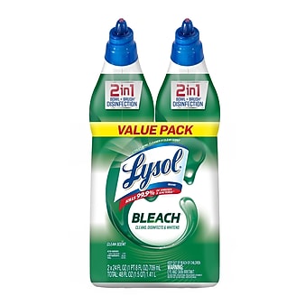 Lysol Disinfectant Bathroom Cleaner with Bleach, Liquid, 24oz (1920080078)