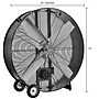 Global Industrial 48" Portable Drum Blower Fan, 2-Speed, Gray (600555)~#|#~867B77C0-451A-4E59-9993A9FCEEC8F72F_sc7