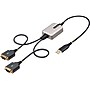 StarTech 2' USB-A to 2-Port RS-232 Serial Adapter Cable, Male-to-Male, Black, 'DI Chip, COM Retention (2P1FFC-USB-SERIAL)~#|#~867BEBDD-996D-46BD-B77E8D5E09B82C9D_sc7