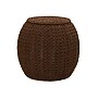 Household Essentials Handwoven Paper Rope Barrel Wicker Storage Basket Side Table, Brown (ML-4228)~#|#~868BE6B5-5B3D-4130-883078A9F5C5D2D1_sc7