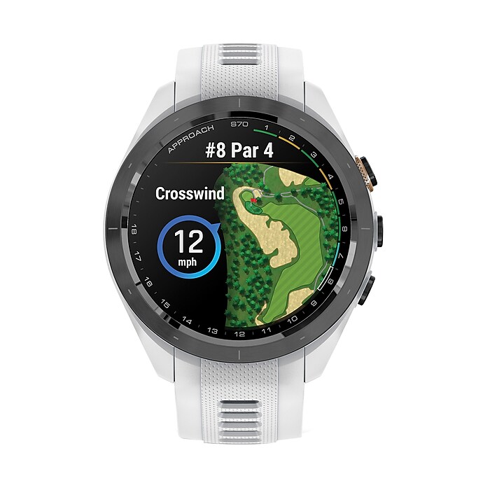 Garmin Approach S70 Golf Smartwatch, GPS, 42mm, Black Ceramic
