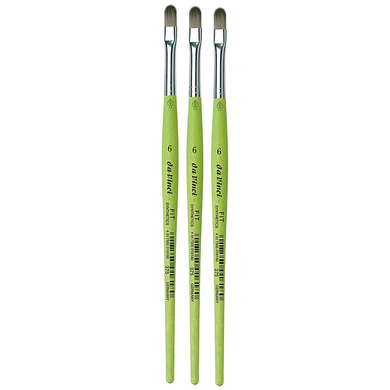 da Vinci FIT Synthetics Acrylic & Tempera Student Filbert Brush, 3 /Pack (DVXVA3756-3) image 1