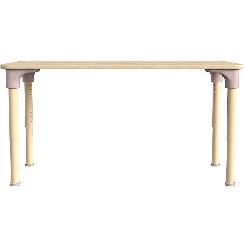 Flash Furniture Bright Beginnings Hercules Rectangular Table, 47" x 24", Height Adjustable, Beech (MK-ME088025-GG) image 1