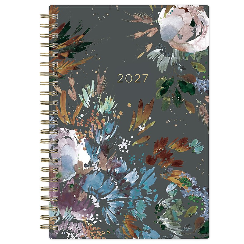 2027 Blue Sky Kelly Ventura Midnight Garden 5" x 8" Calendar Year Weekly & Monthly Standard Planner, Plastic Cover image 1