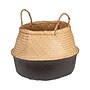 Storied Home Handwoven Seagrass Basket Storage with Handles, Natural/Black (A90400000)~#|#~86A1053F-EEB1-42AE-A5F45226DB96E7DF_sc7