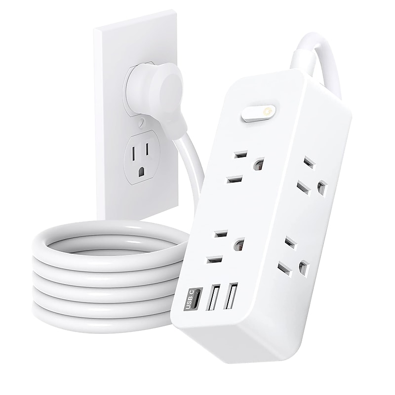 GoGreen Power 6-Outlet Surge Protector Power Strip, White (GG-632A1C) image 1