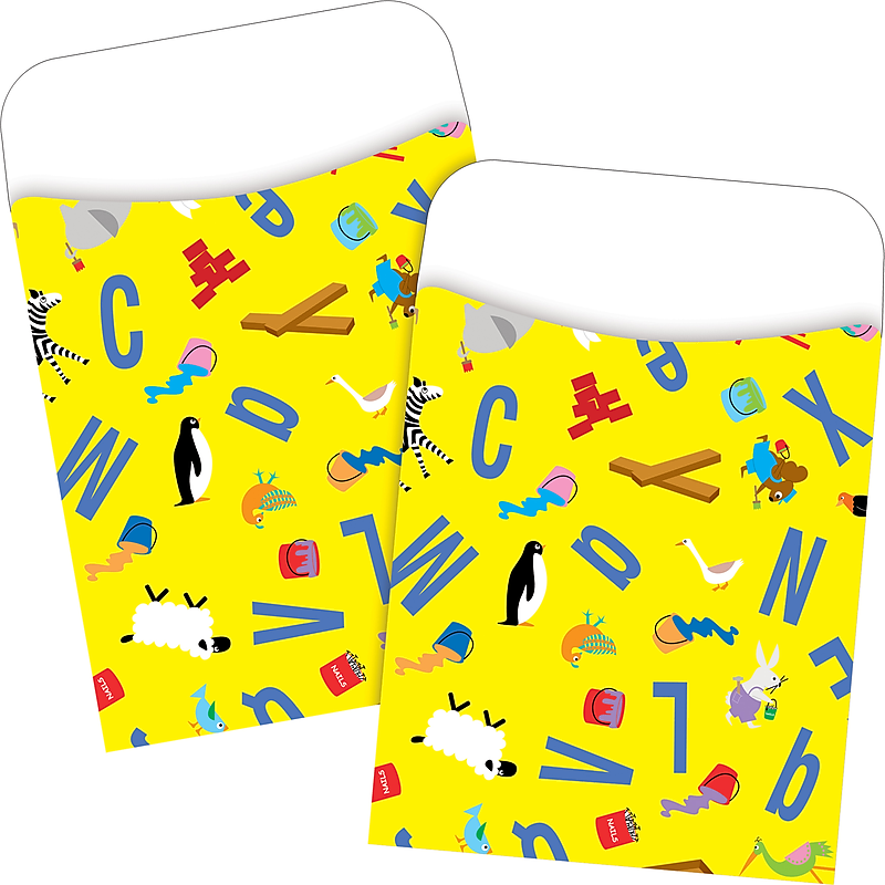 Barker Creek ABC Animals Library Pockets, 5.125" x 3.5", 60/Set (BC3827) image 1