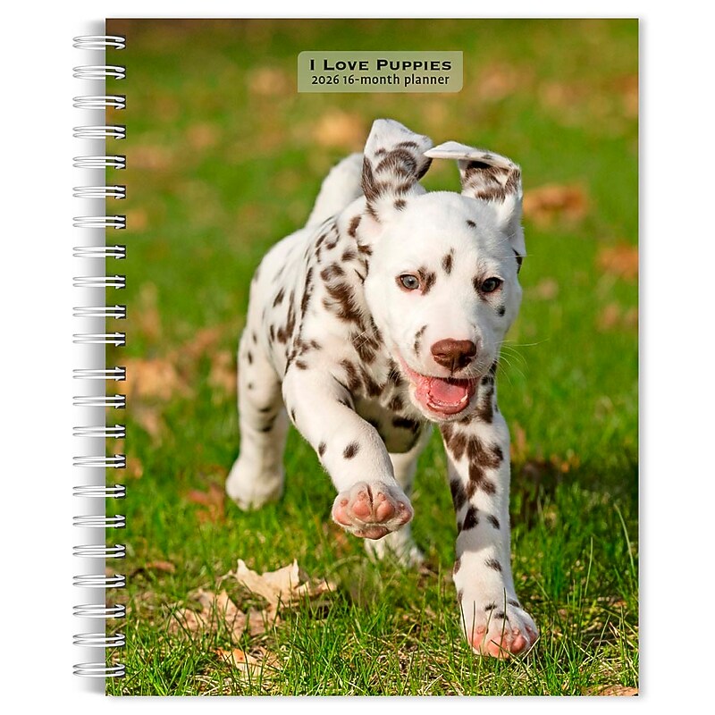 2026 BrownTrout I Love Puppies 6.5" x 7.75" Weekly Planner (9798330705269) image 1