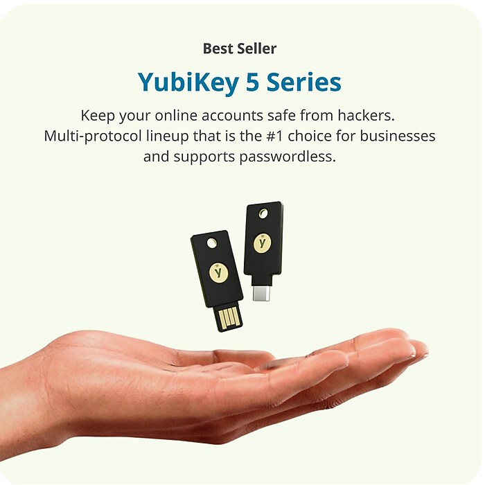 Yubico YubiKey 5C NFC USB-C Security Key, Black (992-00014) | Staples