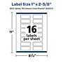 Avery Laser/Inkjet Multipurpose Labels, 2.625" x ", Glossy Clear, 800/Box (94201)~#|#~86B38080-890C-4F80-B47648B52825E0B9_sc7