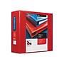 Staples Heavy-Duty 4-Inch D-Ring View Binder, Extra Large Capacity Holds Up to 800 Sheets, Red, for Office, School & Archiving~#|#~86B53142-FF7F-49EC-8C66D164E059719E_sc7