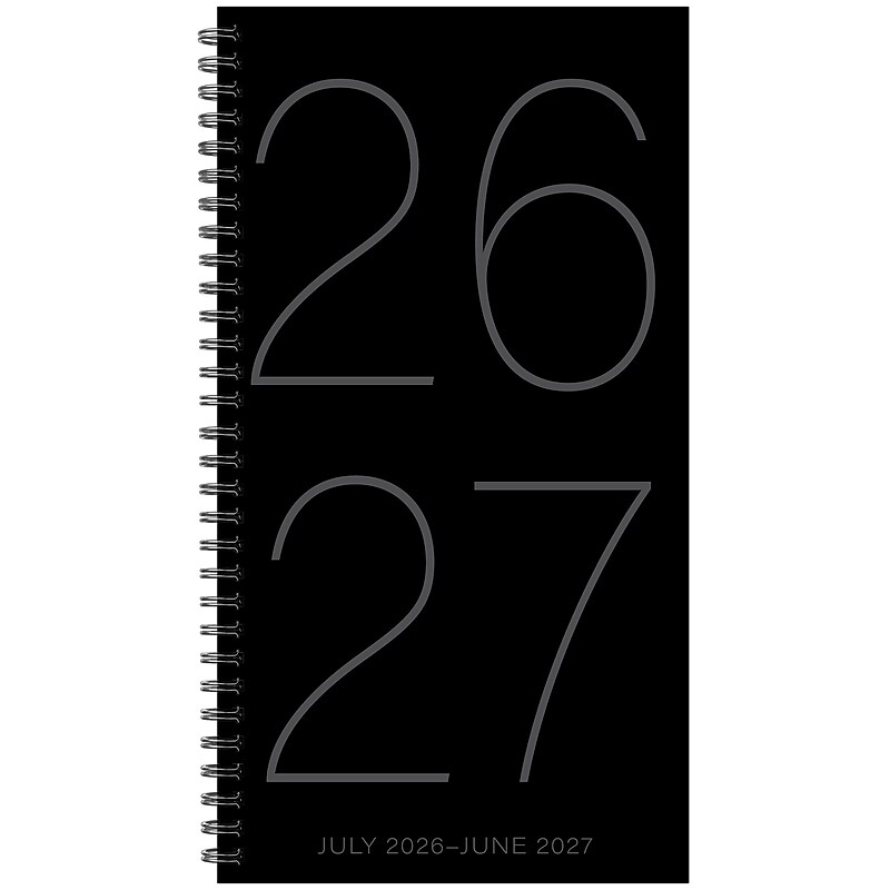 2026-2027 Willow Creek 3.5" x 6.5" Academic Weekly & Monthly Planner, Black (64597) image 1