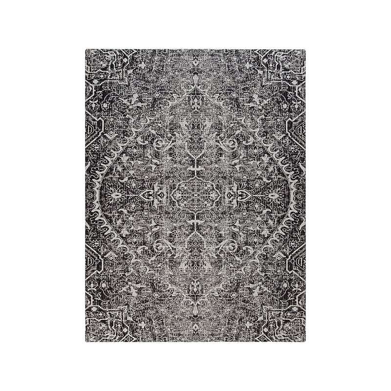 Anji Mountain Rug'd La Cienega Carpet & Hard Floor Chair Mat, 36" x 48", White/Black Polyester (AMB9032) image 1