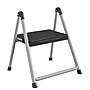 Cosco Folding Step Stool, 1-Step, 200 lb Capacity, 9.9" Working Height, Platinum/Black (11014PBL1E)~#|#~86C72F74-48D4-4FB5-A351B5CB4C9E8A02_sc7