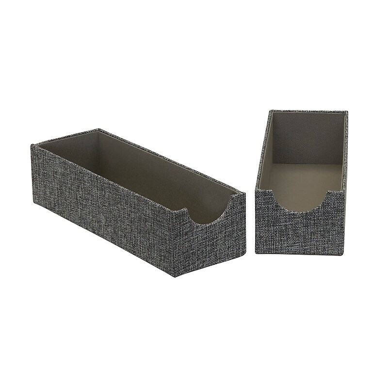 Household Essentials Drawer Organizers, Graphite Linen, 2/Pack (7570-1) image 1