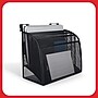 TRU RED Mesh Letter Wall File, 4‑Pocket Hanging Organizer, Black – Vertical Wall‑Mounted File Sorter for Mail & Documents~#|#~86CB0394-58CE-4870-97100A7F5A98E472_sc7