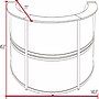 Regency Marque 144"W Curved Reception Desk Workstation, Cherry (77313CH)~#|#~86CDD3FF-1259-4884-8EA53AB2EEAAB7DE_sc7