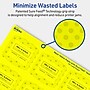 Avery Laser/Inkjet Arched Square Multipurpose Labels, 2" x 2-3/16", Neon Yellow, 240/Pack (94124)~#|#~86D0929D-57EC-4B5D-B5C9AD223F8E6E80_sc7