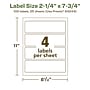Avery EcoFriendly Laser/Inkjet Rectangle Multipurpose Labels, 2-1/4" x 7-3/4", White, 100/Pack (94244)~#|#~86DA835C-C87B-4250-8187E0F35AD6DDA6_sc7