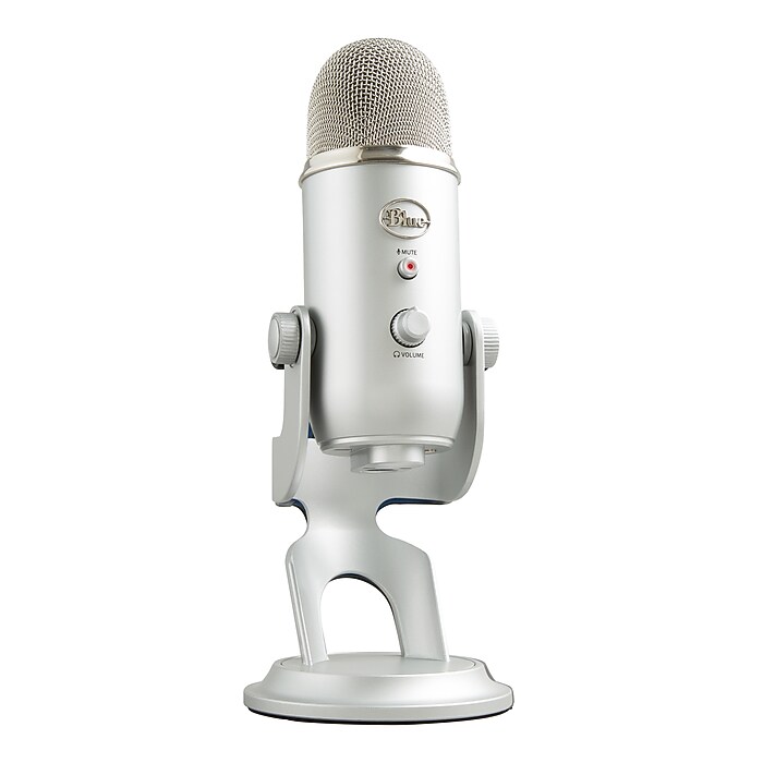 Blue Microphones Yeti Wired Condenser Microphone, Silver (988