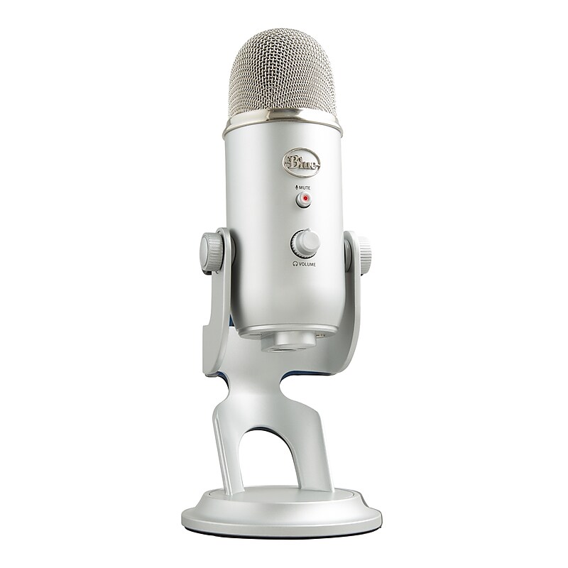 Blue Microphones Yeti Wired Condenser Microphone, Silver (988-000103) image 1