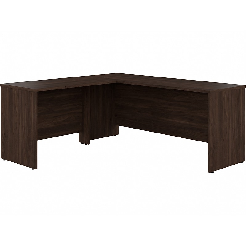 Bush Business Furniture Studio C 72"W L Shaped Desk with Return, Black Walnut (STC052BW) image 1