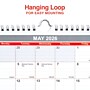2026 Staples 12" x 27" Three-Month Wall Calendar, White/Red/Gray (ST53920-26)~#|#~86E8D0C5-894C-4823-89421757A425A412_sc7