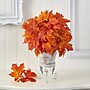 Nearly Natural 20" Autumn Maple Leaf Artificial Plant in Metal Planter (P1545-OG)~#|#~86E912F4-72A7-4862-A7B34FB3F38CC84E_sc7