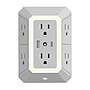 Ciao Tech 6-Outlet Surge Protector Wall Tap with 2-USB Ports & Adjustable LED Night-Light, 540-Joules, White (CPAZY00-026)~#|#~86EA7897-43D2-4515-BE0233C5C85C3F83_sc7