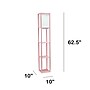 Creekwood Home Classix 3-Tier Storage LED Floor Lamp with Charging Ports, with Feit LED Bulb, Light Pink (CWF-3009-LP-LB)~#|#~86EAED43-A915-4450-8DC5318297D82E91_sc7