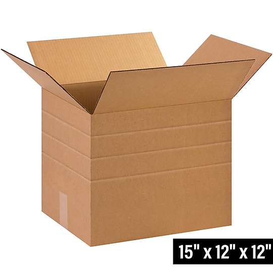 15" x 12" x 12" Multi-Depth Shipping Boxes, 25/Bundle (MD151212)~#|#~86ED3E24-FFAE-4F23-94B6CB7DF2954016_sc7