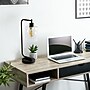 Simple Designs Bronson Antique Industrial Lantern LED Desk Lamp, 18.80", with Glass Shade, Black (2637380)~#|#~86EE6DB3-5EBE-4BA3-9F289042AC2CDBCE_sc7