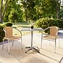 Flash Furniture Lila Indoor-Outdoor Table Set with 2 Chairs, 27.5" x 27.5", Aluminum/Beige (TLH28SQ020BGCH2)~#|#~86EF1651-08FA-4A2C-91621B60B2EBD7CB_sc7