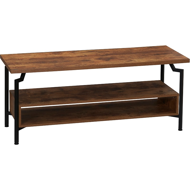 Household Essentials Crown Console TV Stand, Screens up to 50", Hickory/Black (8240-1) image 1