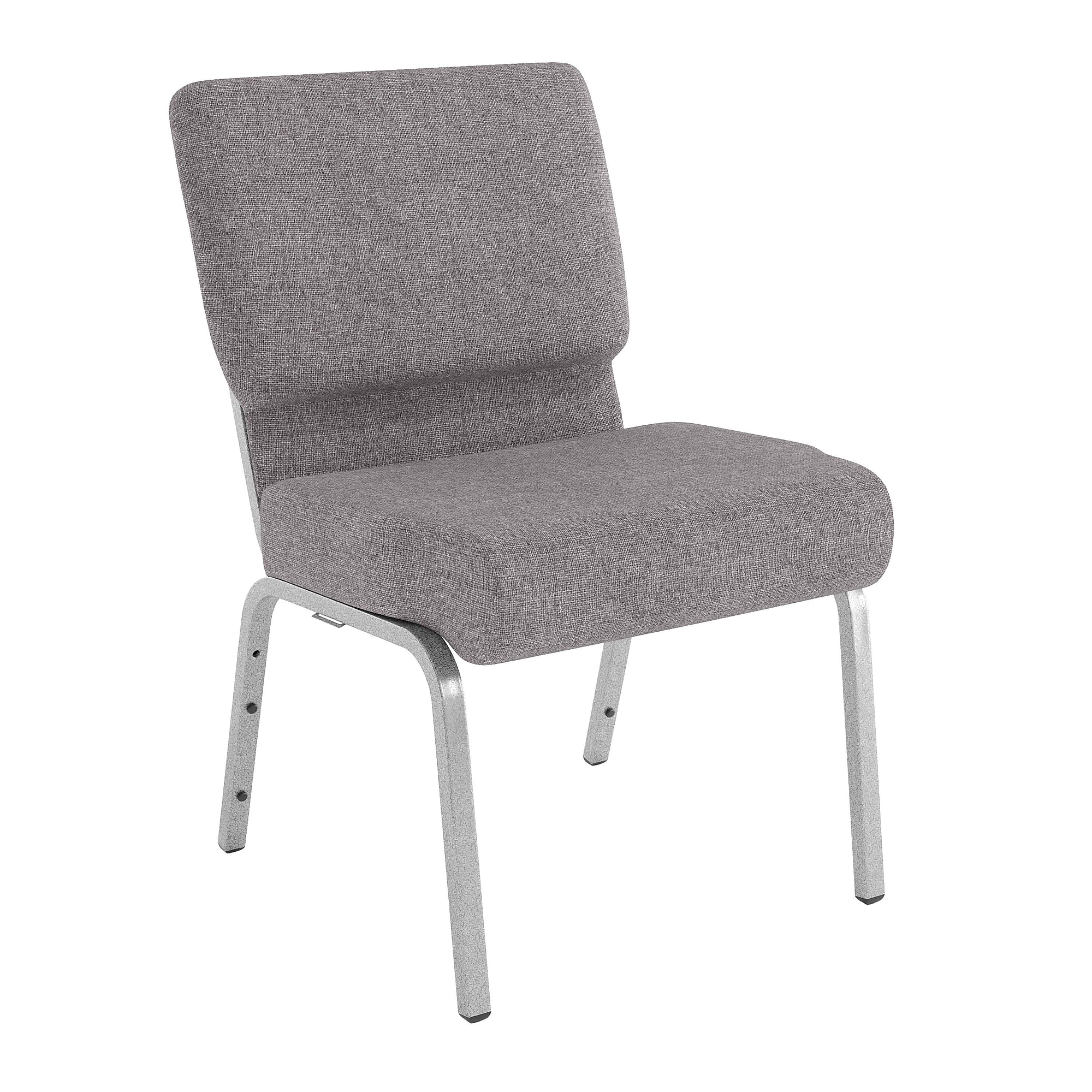 Flash Furniture HERCULES Series Fabric Stacking Church Chair, Gray/Silver Vein Frame (XUCH0221GYSV) Sansujyuku sansujyuku.com