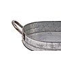 Storied Home Oval Galvanized Metal Tray with Handles (DA6583)~#|#~86F63139-8634-4193-BE4AFF9AD50E73FE_sc7