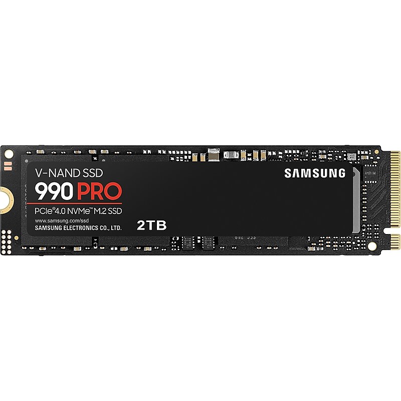 Samsung 990 PRO 2TB M.2 PCI Express 4.0 Internal Solid-State Drive, V-NAND  (MZ-V9P2T0B/AM) image 1