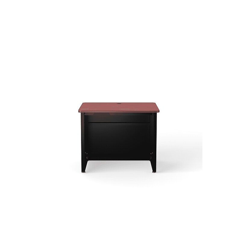 VersaDesk 36"W Enclosed Versa Classroom Desk, Cherry/Black (CD3630-BC) image 1