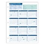 2026 ComplyRight Attendance Tracker 36" x 24" Yearly Dry Erase Wall Calendar, Blue/White (A0101)~#|#~86FE195C-BFD5-4B4E-B8DEB19EAE5C4D39_sc7