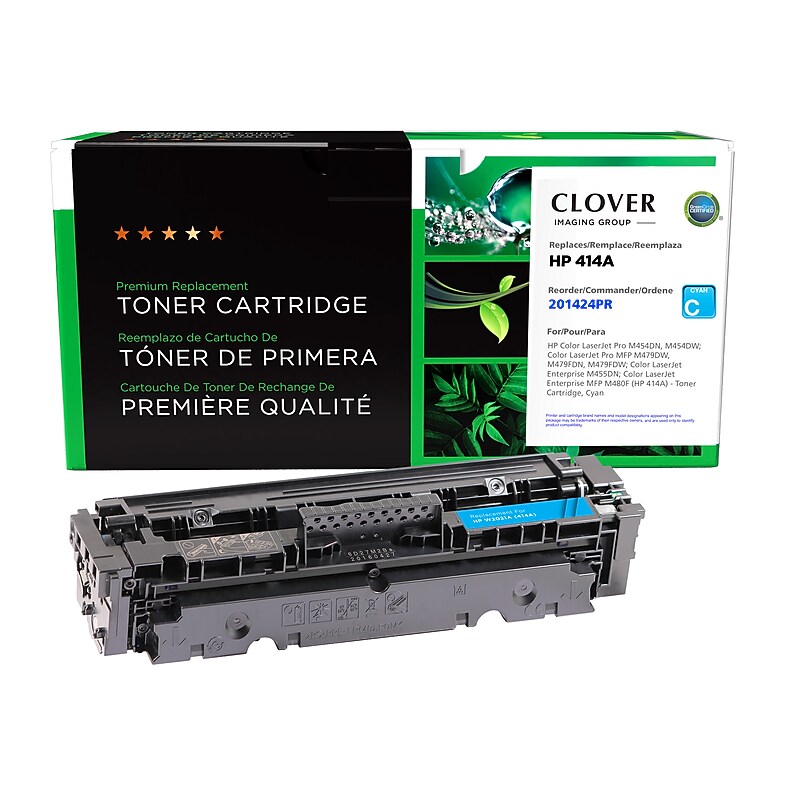 CIG Remanufactured Cyan Standard Yield Toner Cartridge Replacement for HP 414A (W2021A) image 1