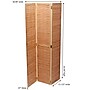 Household Essentials 65.94" Tri‑Fold Decorative Panel Bamboo Screen, Natural (HH2176-1)~#|#~8707E09F-272D-4525-8BA1B2C76EAEE613_sc7
