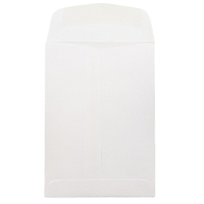 JAM Paper Policy Envelope 5 1/4" x 7 1/4", White, 100/Pack (4100d) image 1