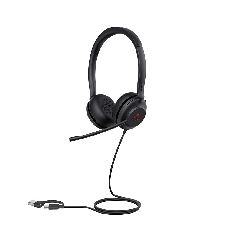 YeaLink UH35 Dual USB-C/A Noise Canceling Stereo Deskphone Headset, MT Certified (1308164) image 1