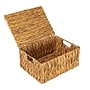 Household Essentials Rectangular Water Hyacinth Nesting Basket Set with Lid, Natural (HE1183)~#|#~87088364-60A5-4CED-8662E085EAC912EC_sc7