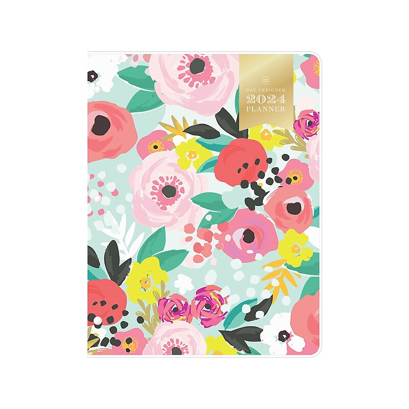 2024 Blue Sky Day Designer Secret Garden Mint 8.5" x 11" Monthly Planner, Multicolor (140104-24) image 1