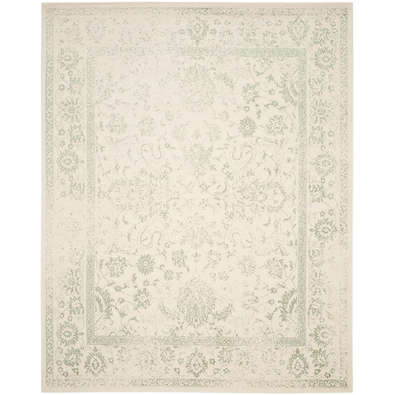 Safavieh Adirondack Collection 9' x 12' Rectangle Area Rug, Machine Made, Ivory/Sage (ADR109V-9) image 1