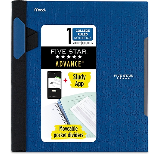 Five Star 1-Subject Notebooks, 8.5 Five Star 1-Subject Notebooks, 8.5